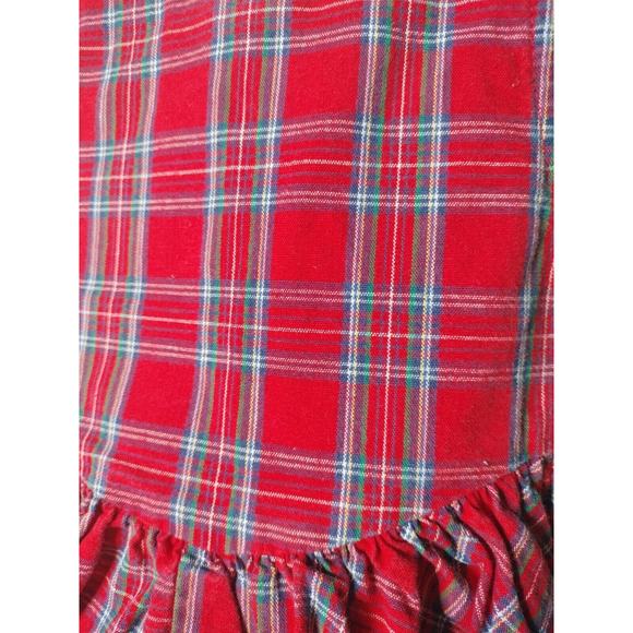 Vintage OshKosh B’Gosh Plaid Tartan Red Dress 12 Months Cotton - Picture 7 of 7